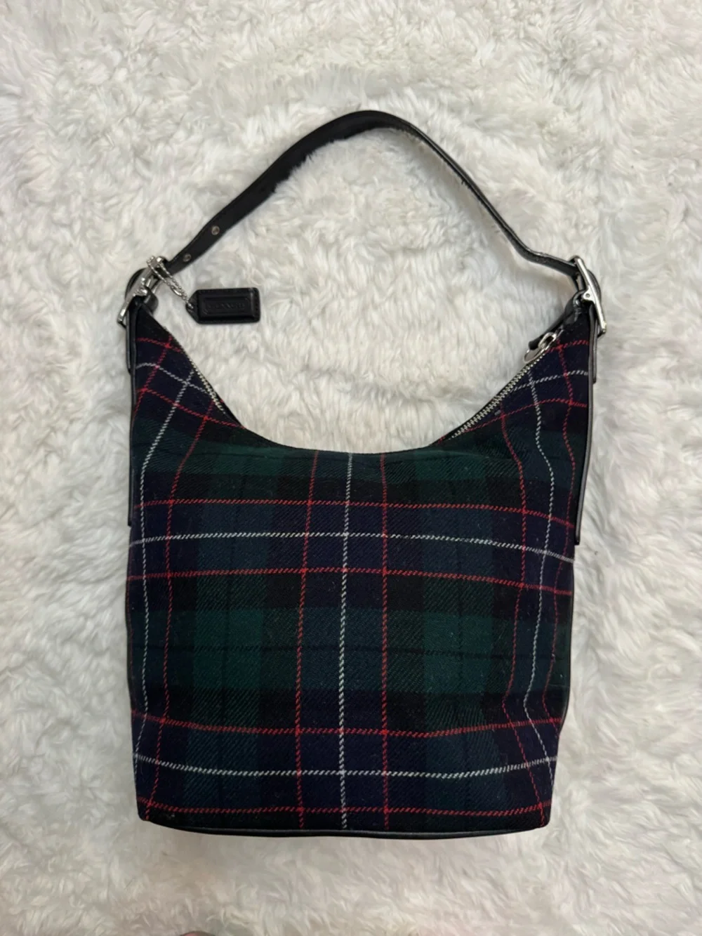Coach Plaid Tartan Shoulder Bag Y2K Eras
